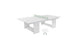 The Ledge Lounger Table Tennis Set is perfect for outdoor fun, featuring a miniature rectangular table with a green net, two small white paddles with green handles, and a ping pong ball.