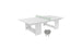 The Ledge Lounger Table Tennis Set showcases a modern, minimalist design with its white rectangular table and light green net. Ideal for outdoor fun, it includes two gray paddles placed in front, perfect for a lively game of ping pong.