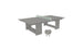 The Ledge Lounger Table Tennis Set features a minimalist gray table with a light green net and two gray paddles leaning against one of its legs, making it perfect for any outdoor entertainment setup.