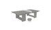 A 3D rendering of Ledge Loungers Table Tennis Set, featuring a modern concrete table with a white net for outdoor fun, includes two paddles resting on the side, highlighting its minimalist design.