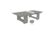 A 3D rendering of Ledge Loungers Table Tennis Set, featuring a modern concrete table with a white net for outdoor fun, includes two paddles resting on the side, highlighting its minimalist design.