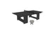 The Ledge Lounger Table Tennis Set is ready for outdoor fun with a modern black design and central net. Two gray rackets and a ball are included, ensuring engaging games. Its robust build offers style and functionality, perfect for any ping pong enthusiast.