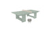 The Ledge Lounger Table Tennis Set features a minimalist, light green design with a central net, two paddles, and a ball—perfect for contemporary outdoor fun.