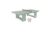 The Ledge Lounger Table Tennis Set features a minimalist design with a metal net, two lightweight wooden paddles, and a ball on a green table, perfect for modern outdoor entertainment.