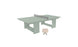 The Ledge Lounger Table Tennis Set features a minimalist design with a metal net, two lightweight wooden paddles, and a ball on a green table, perfect for modern outdoor entertainment.