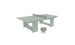 The Ledge Lounger Table Tennis Set offers a gray, minimalist table with a perforated center net, accompanied by two abstract heart-shaped paddles. This clean and modern design makes it perfect for outdoor entertainment and an ideal ping pong experience.