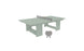 The Ledge Lounger Table Tennis Set offers a gray, minimalist table with a perforated center net, accompanied by two abstract heart-shaped paddles. This clean and modern design makes it perfect for outdoor entertainment and an ideal ping pong experience.