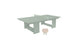 The Ledge Lounger Table Tennis Set in light green, with a perforated net and wooden paddles, is perfect for outdoor fun. Its minimalist design and pastel colors offer a modern aesthetic ideal for any ping pong fan.