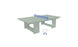 The minimalist gray table tennis set by Ledge Lounger features a blue net, two white paddles, and two white balls. Its ideal for outdoor entertainment and suggests fun gameplay.