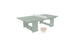 The Ledge Lounger Table Tennis Set, featuring a minimalist sage green table and white net, offers outdoor entertainment with style. It includes two light-colored paddles that complement the modern design, blending seamlessly with functionality.