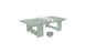 The Ledge Lounger Table Tennis Set is ready for outdoor fun with a light green surface and white net. Two gray paddles lie nearby, while sturdy rectangular legs provide stability for lively matches.