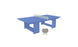 Image of a blue Table Tennis Set by Ledge Lounger, featuring a table with a net and two grey paddles resting against its side, ideal for outdoor entertainment.
