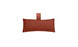 The Autograph Headrest Pillow by Ledge Lounger is a rectangular brown cushion made from marine-grade fabric with a matching top loop. It serves as an ideal headrest pillow, centered against a white background.