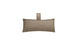 The Autograph Headrest Pillow by Ledge Lounger is a rectangular olive green lumbar cushion made of marine-grade fabric, featuring a looped strap at the top center, providing durability and style against a plain white backdrop.