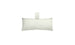 The Autograph Headrest Pillow by Ledge Lounger is a simple white rectangular pillow with a smooth texture and a short vertical tab at the top center, set against a plain white background. Final Sale item.