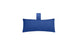 The Ledge Lounger Autograph Headrest Pillow is a rectangular blue cushion made from marine-grade fabric. It has a central loop for easy handling and offers a smooth texture, perfect for in-pool relaxation or as a headrest against a white backdrop.