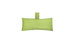The Autograph Headrest Pillow by Ledge Lounger, featured in green with a central loop and discreet striped texture, is displayed on a plain white backdrop. Note: Final Sale item.