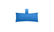 The Ledge Lounger Autograph Headrest Pillow is a blue, rectangular headrest made from marine-grade fabric with a short strap at the top center. Perfect for in-pool relaxation, it stands out against a plain white background.