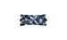 The Signature Headrest Pillow by Ledge Lounger features a rectangular design with dark navy and light blue abstract tie-dye on a white background, ideal for pool relaxation with customizable options to match your style.
