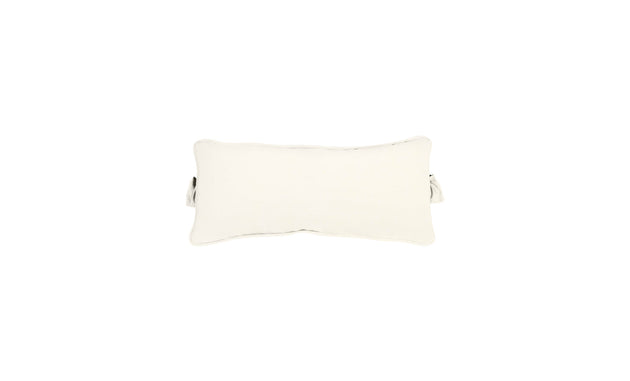 The Signature Headrest Pillow by Ledge Lounger features a cream color with edge piping, set against a white background. It offers customizable options ideal for in-pool relaxation.