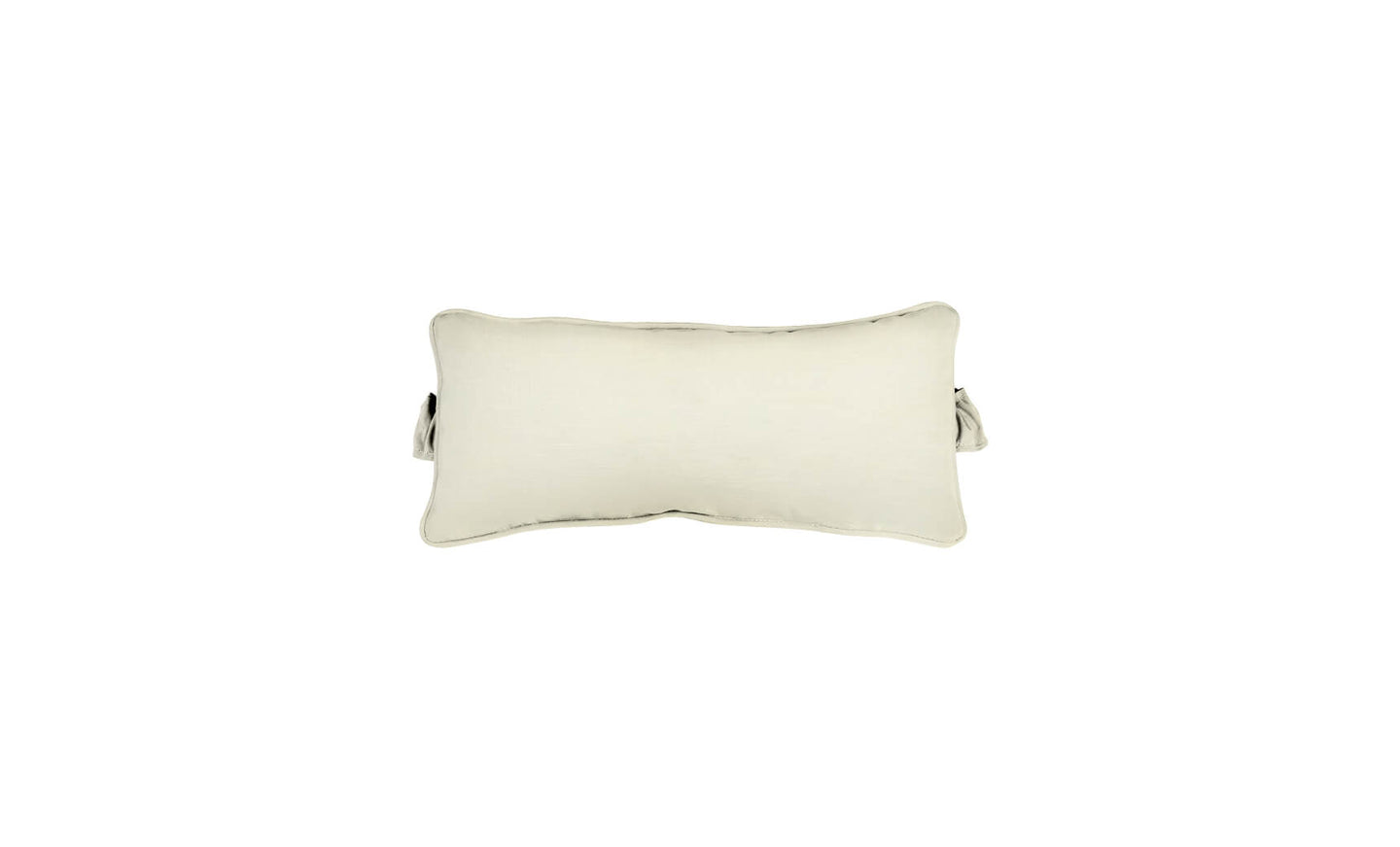 The Ledge Lounger Signature Headrest Pillow, a rectangular off-white cushion with subtle edge piping, is set against a white background and offers in-pool relaxation with customizable comfort.
