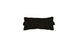 The Ledge Lounger Signature Headrest Pillow is a rectangular black pillow with a soft, textured surface and two small fabric loops on each side, ideal for in-pool relaxation. It’s centrally placed against a white background.