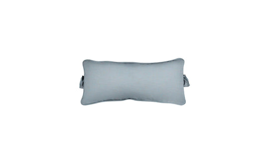 The Ledge Lounger Signature Headrest Pillow is a rectangular light gray pillow with a subtle sheen and softly curved edges, ideal for in-pool relaxation. Its minimalist design on a white background offers customizable options to complement any style.