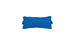 The Ledge Lounger Signature Headrest Pillow, featuring a blue rectangular design with slightly curved edges, rests against a white background, ideal for pool relaxation.