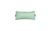 The Signature Headrest Pillow by Ledge Lounger is a rectangular, light green cushion with a smooth texture and simple design. It features two short straps on each side for customizable in-pool relaxation.