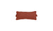 The Ledge Lounger Signature Headrest Pillow is a rectangular, rust-colored lumbar pillow with slight side indentations and a smooth texture. It doubles as a versatile headrest pillow with customizable options for personalization against the plain white background.