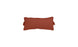 The Ledge Lounger Signature Headrest Pillow is a rectangular, rust-colored lumbar pillow with slight side indentations and a smooth texture. It doubles as a versatile headrest pillow with customizable options for personalization against the plain white background.