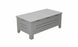The Ledge Lounger Mainstay Storage Coffee Table is a white, rectangular wooden bench featuring a slatted front design. Ideal for outdoor living spaces, it offers seating and ample storage. With its flat top and short legs, its perfect as both a storage coffee table and seating solution.