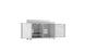 The Ledge Lounger Mainstay Bar Credenza features slatted double doors that open to reveal ample storage space, ideal for organizing tools or garden equipment for outdoor entertainment.
