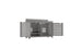 The Ledge Lounger outdoor storage cabinet, perfect for entertainment, offers ample space with two left shelves and a right open compartment. Its slatted design provides ventilation, and the rectangular top mirrors the Mainstay Bar Credenza.