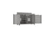 The Ledge Lounger outdoor storage cabinet, perfect for entertainment, offers ample space with two left shelves and a right open compartment. Its slatted design provides ventilation, and the rectangular top mirrors the Mainstay Bar Credenza.