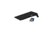 The portable Ledge Lounger Cornhole set features a sleek black wooden board with an angled design and circular hole, along with blue and gray bean bags ready for play.
