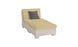 The Signature Sectional 2 Piece Sun Chair by Ledge Lounger offers the ultimate relaxation experience with its plush beige cushioning and gray throw pillow. Its minimalist boxy design, crafted from durable materials, stands out beautifully against a plain white background.