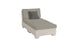The Signature Sectional 2 Piece Sun Chair by Ledge Lounger is a modern, durable light gray chaise lounge with rectangular cushions and an angled backrest, including a matching gray pillow. It offers premium relaxation and is elegantly positioned against a plain white background.
