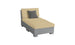 The Signature Sectional 2 Piece Sun Chair by Ledge Lounger features a sleek design with a durable build, light brown cushioned seat and backrest on a grey base, and a dark grey throw pillow, offering optimal relaxation indoors.