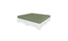 The Affinity Square Sunbed with Flat Cushion by Ledge Lounger is a minimalist coffee table with an olive-green top and white base, ideal for enhancing any outdoor space. Its sleek design pairs perfectly with the Affinity Sunbed and stands out against a plain white background.