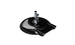 The Ledge Lounger Aluminum Umbrella Base is a sleek, black, powder-coated dome-shaped stand with adjustable knobs on a central pole. The sturdy base features a flat platform for stability or mounting and has a shiny surface that reflects light elegantly while securing umbrellas reliably.