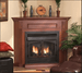 American Hearth 26-inch Corner Dark Oak Mantel with Base EMBC11SDO