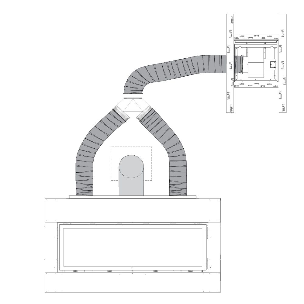 American Hearth 36-inch External Forced Air Heat Management HMFA