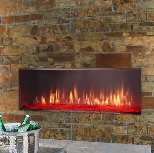 American Hearth Carol Rose 48 inch Linear Outdoor Fireplace OLL48FP12S