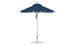 The Ledge Lounger Premier Aluminum Umbrella features a 7.5 square canopy and a sleek metal pole, secured with a strap. Made from marine-grade fabrics, this wind-resistant umbrella offers classic sun protection for outdoor areas.