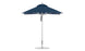 The Ledge Lounger Premier Aluminum Umbrella features a 7.5 square canopy and a sleek metal pole, secured with a strap. Made from marine-grade fabrics, this wind-resistant umbrella offers classic sun protection for outdoor areas.