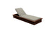 The Echo Chaise by Ledge Lounger is ideal for your outdoor area. It includes a light gray cushion, an adjustable backrest for comfort, and a sleek design with a rich brown wood finish that adds modern elegance and versatility.