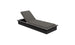 The Echo Chaise by Ledge Lounger, a dark gray chaise lounger with an adjustable backrest and a cushioned seat, is shown against a white background, ideal for adding style and comfort to any outdoor area.