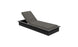 The Echo Chaise by Ledge Lounger, a dark gray chaise lounger with an adjustable backrest and a cushioned seat, is shown against a white background, ideal for adding style and comfort to any outdoor area.