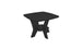 Introducing the Mainstay Square Side Table by Ledge Lounger, a modern black addition to your outdoor patio. With a thick flat top and four sturdy legs converging into central support, its minimalist design features sleek lines perfect for any contemporary setting.